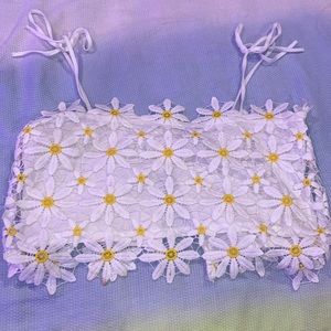 Forever 21 Flower Crop Top